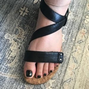 Aetrex, black sandals, size 8.5